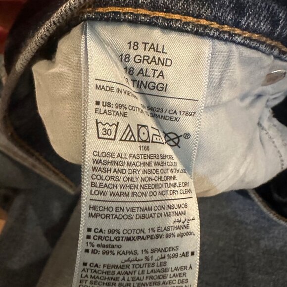 OLD NAVY WOMENS MID RISE BOYFRIEND 18 TALL DENIM JEANS NEW TAGS - Picture 9 of 10